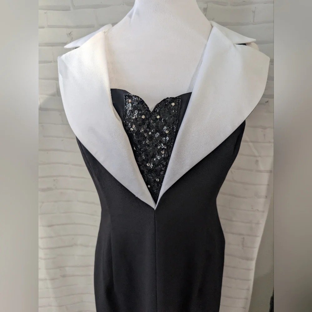 Tonight Elegant Black and White Evening Dress - Picture 2 of 9